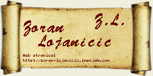 Zoran Lojaničić vizit kartica
